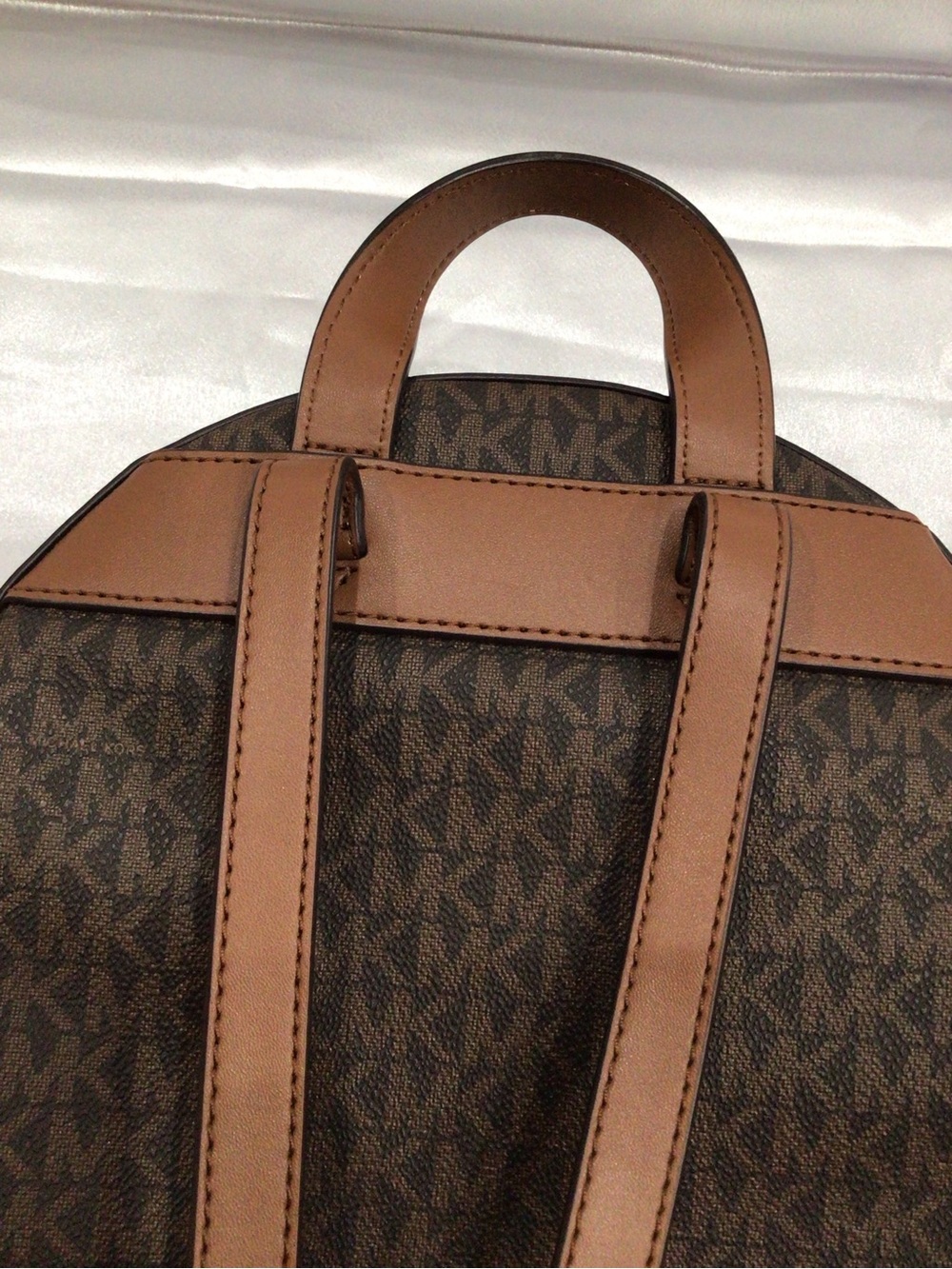 Michael Kors Brown MK Signature Small Backpack - Picture 15 of 15